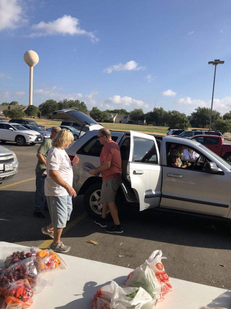 Volunteers during Food Distribution
